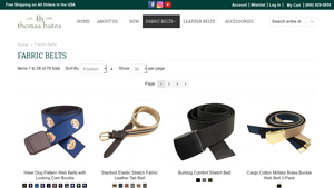 Thomas Bates - Durable Fabric Belts