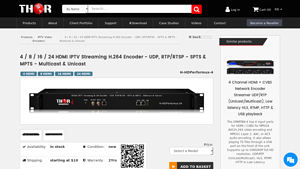 Thor Broadcast - HDMI to IP Streaming H.264 Video Encoder Decoder