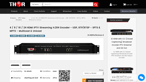 Thor Broadcast - HDMI to IP Streaming H.264 Video Encoder Decoder