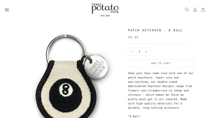 Three Potato Four - Patch Keychain - 8 Ball