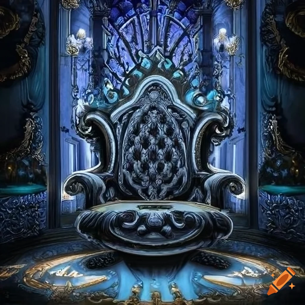 An application scenario or product detail of throne with dark blue - Image 8