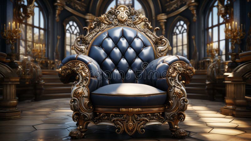 An application scenario or product detail of throne with dark blue - Image 9