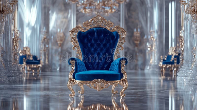 An application scenario or product detail of throne with dark blue - Image 17