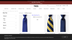 Ties.com - Men's Blue Ties
