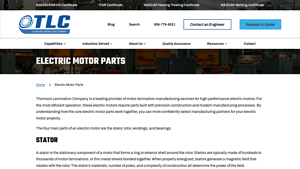 Thomson Lamination Company - Motor Lamination Manufacturing