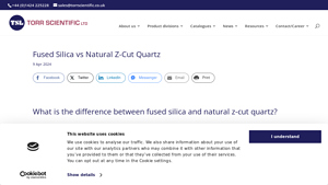 Torr Scientific - Fused Silica & Z-Cut Quartz