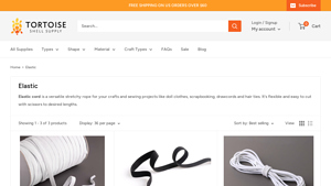 Tortoiseshell Supply - 3/8 White Elastic Cord