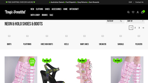 Tragic Beautiful - Neon Holo Shoes & Platform Heels