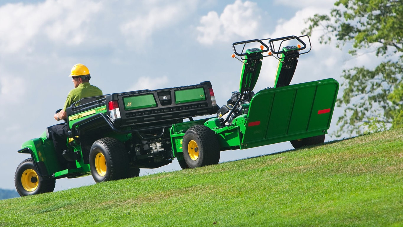 An application scenario or product detail of trailer for sit on mower - Image 1