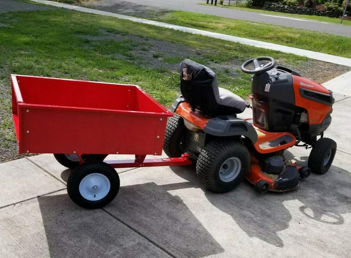 An application scenario or product detail of trailer for sit on mower - Image 2
