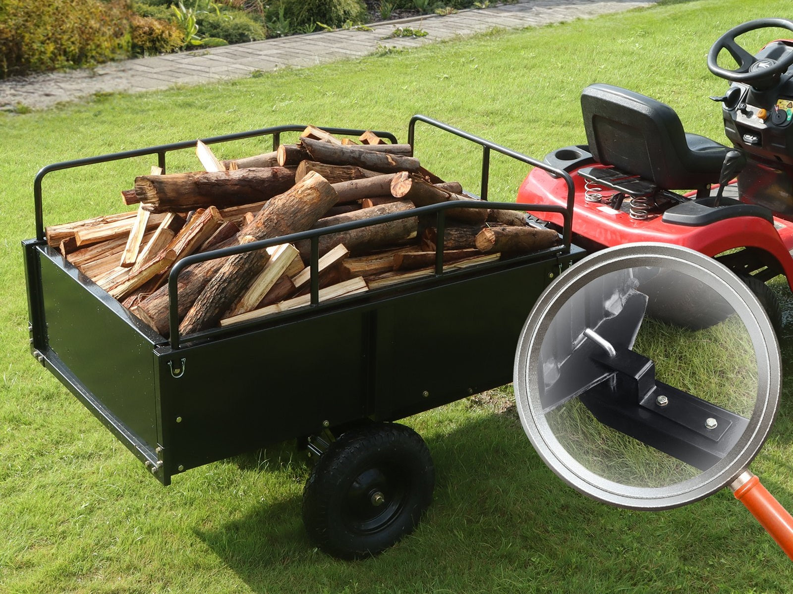 An application scenario or product detail of trailer for sit on mower - Image 4