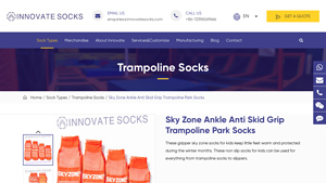Sky Zone - Ankle Anti Skid Grip Socks