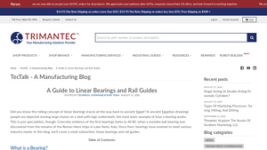 Trimantec - Linear Bearings