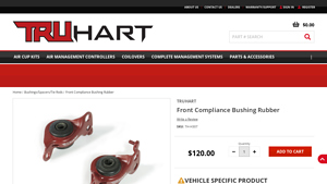 TruHart - Front Compliance Bushings Rubber