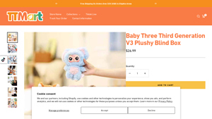 TT Mart - Baby Three Third Generation V3 Plushy Blind Box