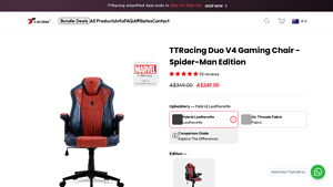TTRacing - Duo V4 Gaming Chair Spider-Man Edition