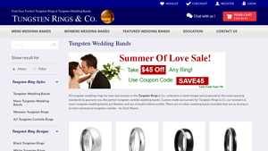 Tungsten Rings Co - Oakland Domed Tungsten Carbide Wedding Band