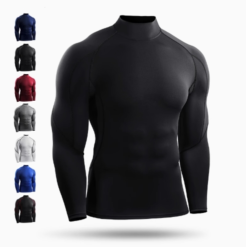 An application scenario or product detail of turtleneck compression shirt - Image 6