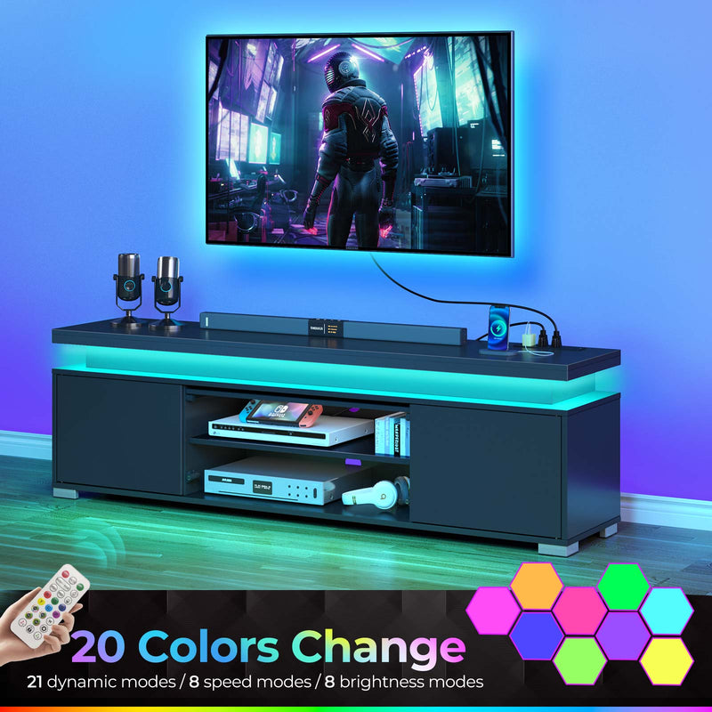An application scenario or product detail of tv stand with led lights - Image 10