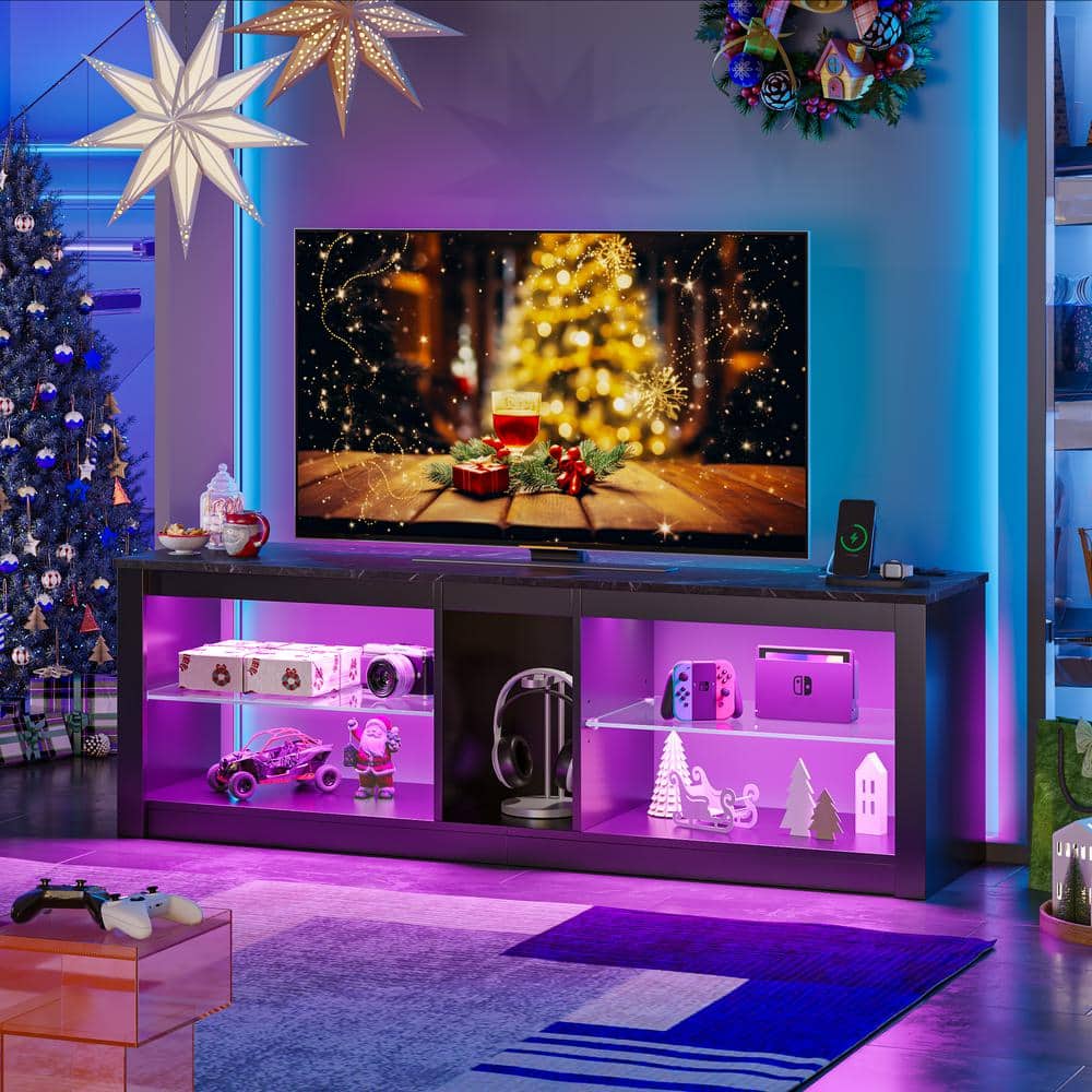 An application scenario or product detail of tv stand with led lights - Image 16