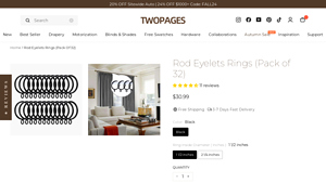 Two Pages - Metal Curtain Rings