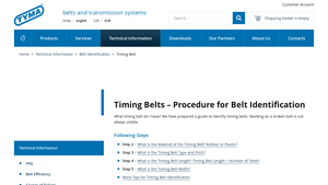 Tyma - Timing Belts Identification Guide