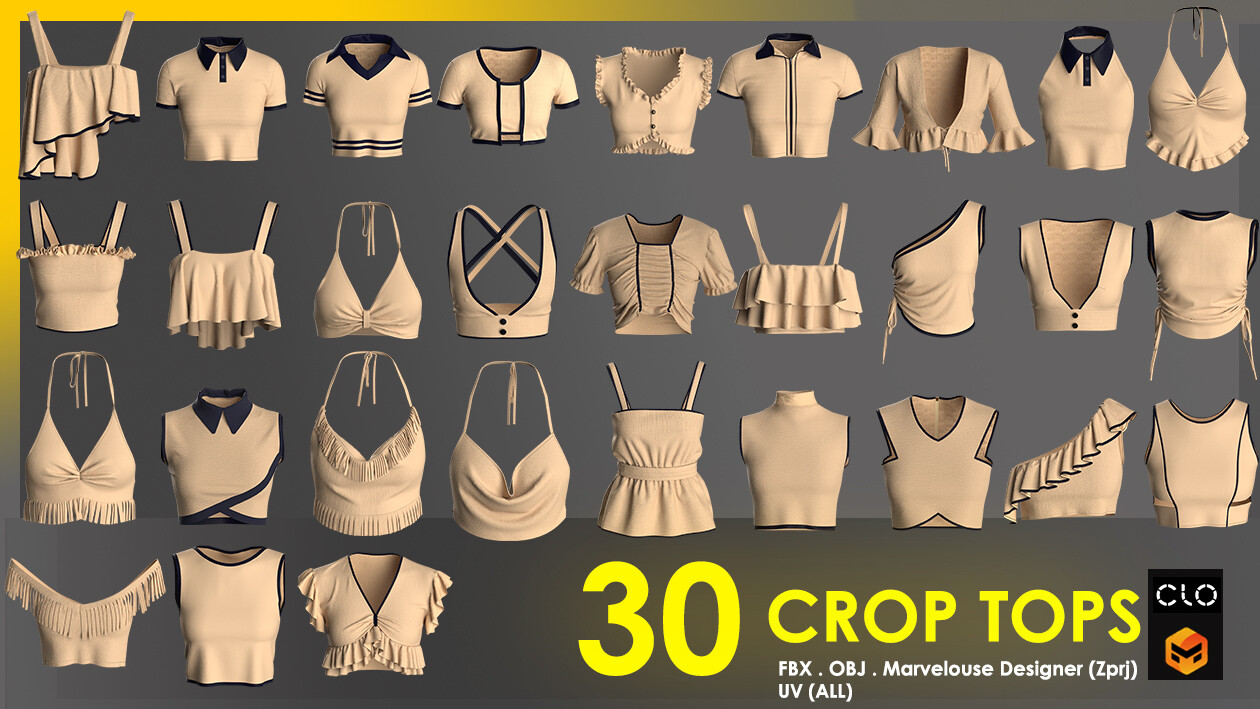 An application scenario or product detail of types of crop tops - Image 9