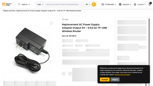 TP-LINK - Adaptador de Corriente CA 9V 0.6A