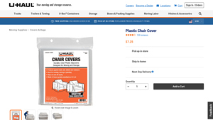 U-Haul - Plastic Chair Cover