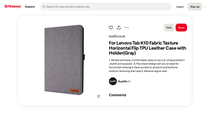 Lenovo - Tab K10 Flip TPU Leather Case