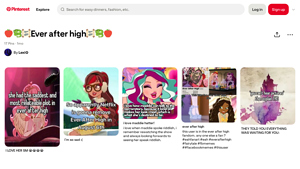 Pinterest - Ever After High Board