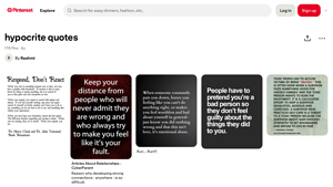 Pinterest - Hypocrite Quotes Collection