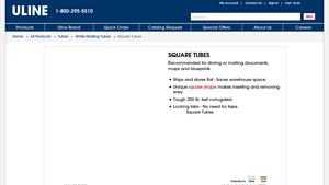 Uline - Square Tubes for Documents