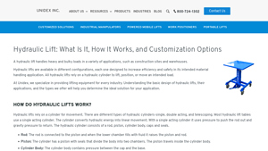 Unidex - Hydraulic Lifts