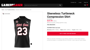 Gamebreaker - Custom Sleeveless Turtleneck Compression Shirt