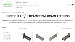 Unistrut - Brackets & Brace Fittings