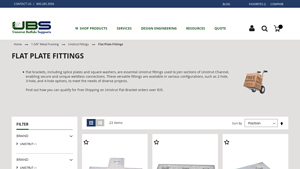 Unistrut Store - Flat Brackets & Fittings