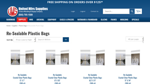 United MFRs - Re-Sealable Clear Plastic Bags
