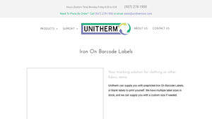 Unitherm Inc. - Iron On Barcode Labels
