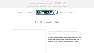 Unitherm Inc. - Iron On Barcode Labels