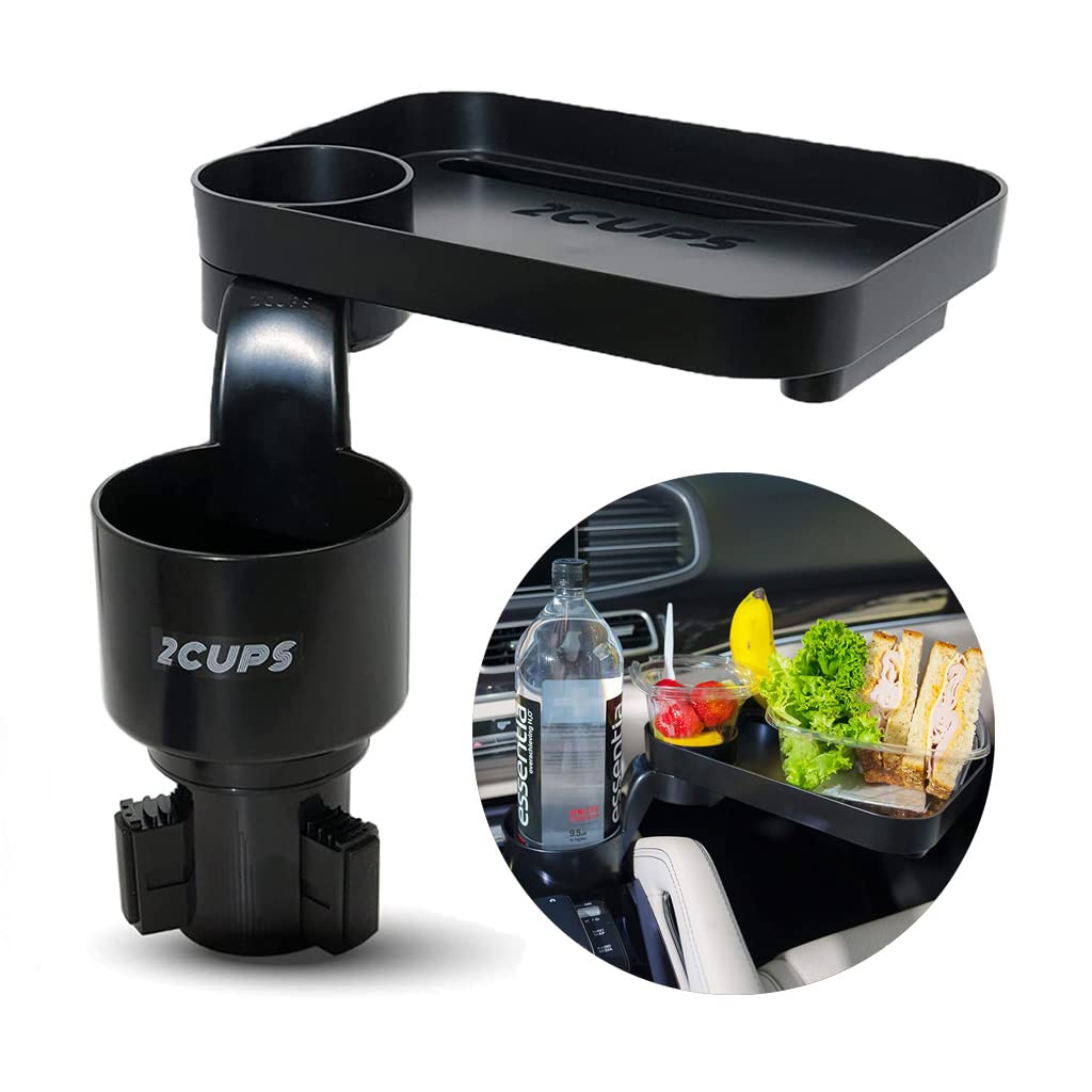 An application scenario or product detail of universal dual two cup holder tray - Image 1