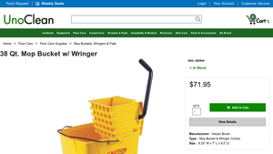 Unoclean - PVC Mop Bucket and Wringer Combo