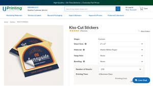 UPrinting - Custom Kiss Cut Stickers