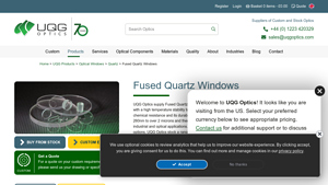 UQG Optics - Fused Quartz Windows