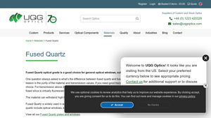 UQG Optics - Fused Quartz Optical Grade