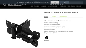 D&D Technologies - Stainless Steel Regular Self-Closing Hinge SS