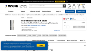 MISUMI - Fully Threaded Bolts & Studs