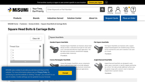 MISUMI - Square Head & Carriage Bolts