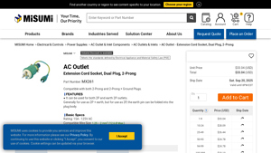 MISUMI - AC Outlet Extension Cord Socket