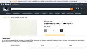 Smooth Fiberglass - White Sheet
